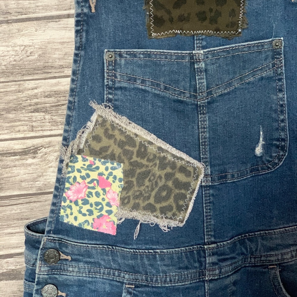 Women’s UpCycled Recycled Repurposed Vintage Velvet Denim Overalls Levi’s Gypsy - Picture 4 of 5